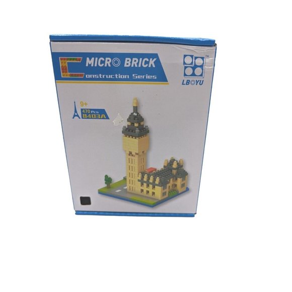Micro Blocks Other - Glorious Britian NEW Big Ben Micro Bricks Building Kit 8403A 470 pcs